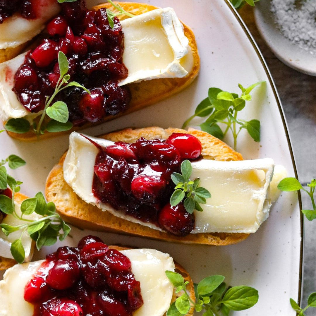 Lindis Pass Brie & Cranberry Crostini