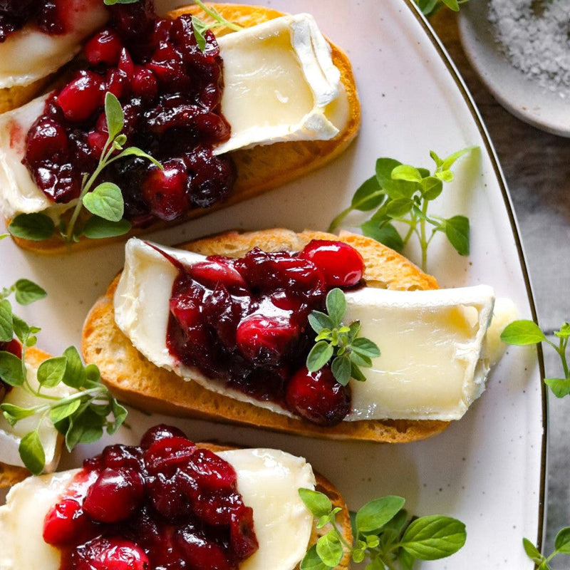 Lindis Pass Brie & Cranberry Crostini