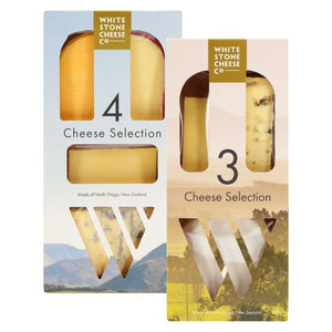 3-cheese and 4-cheese platter boxes together