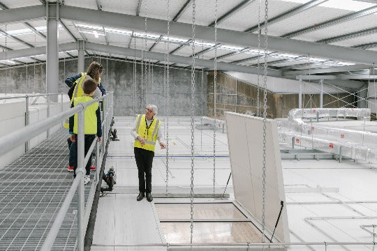 Whitestone Tour guide showing guests viewing windows