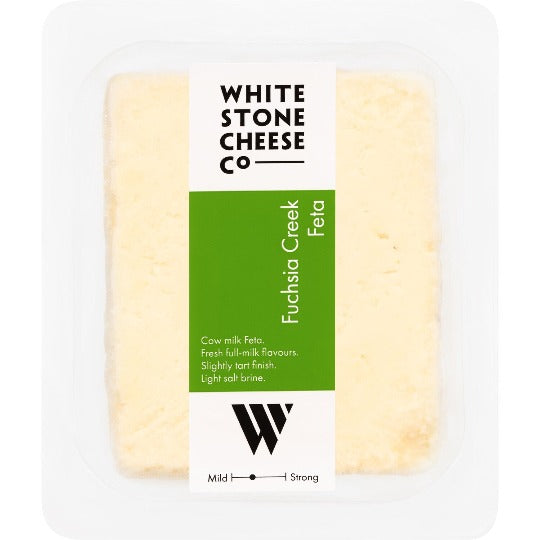 Retail pack of 100g Fucshia Creek Feta