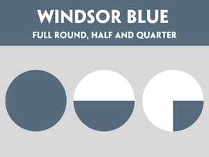 Windsor Blue shapes when cut